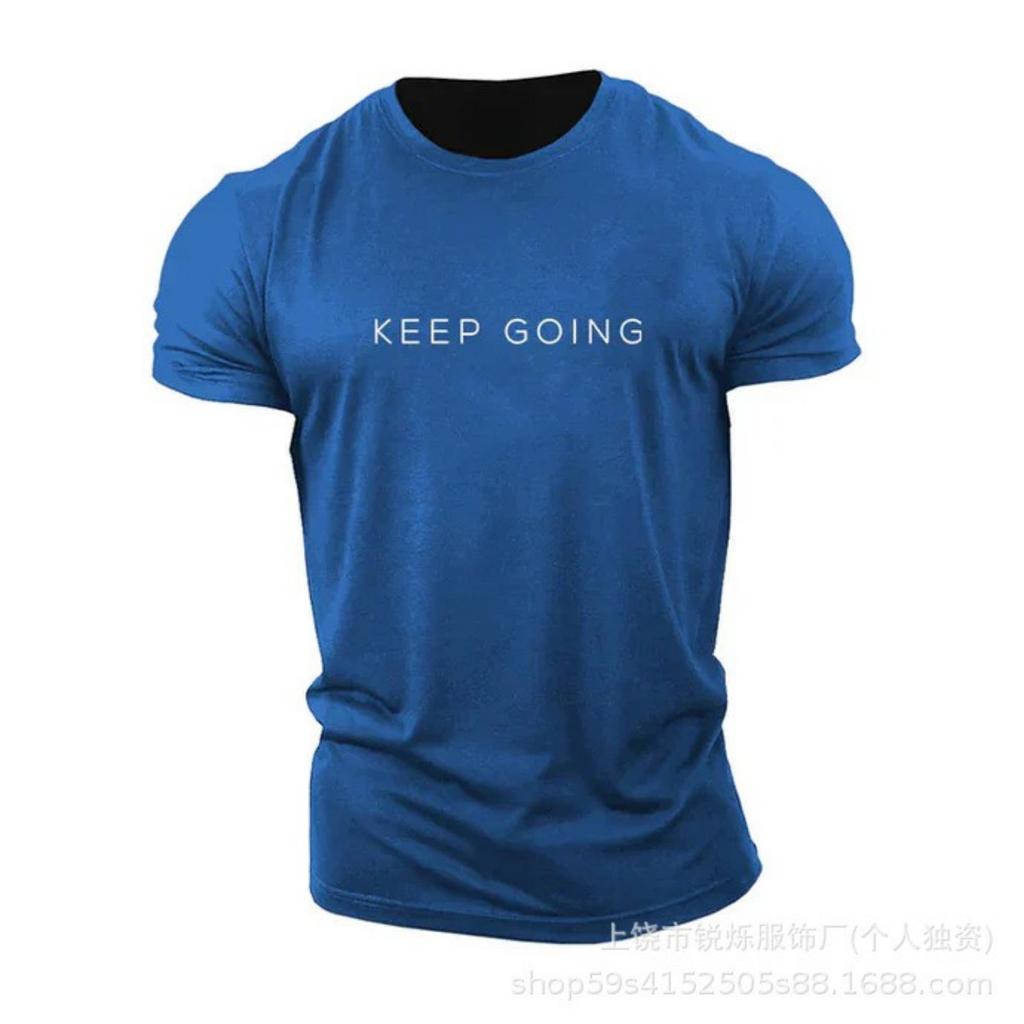 Men's casual fitness T-shirt, breathable for sports, running, and outdoor activities