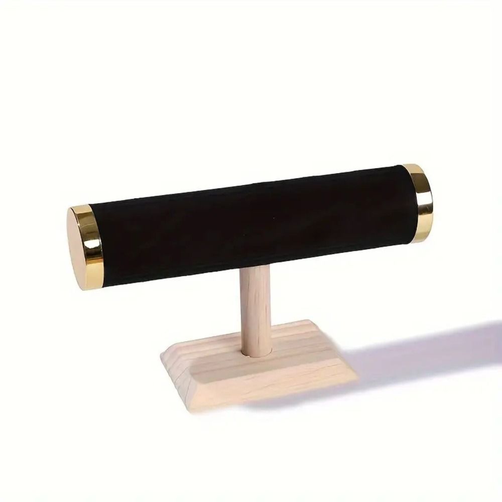 T-bar Jewelry Rack Holder Wooden Jewelry Storage Stand Fashion Bracelet Display Stand  Woman Girls