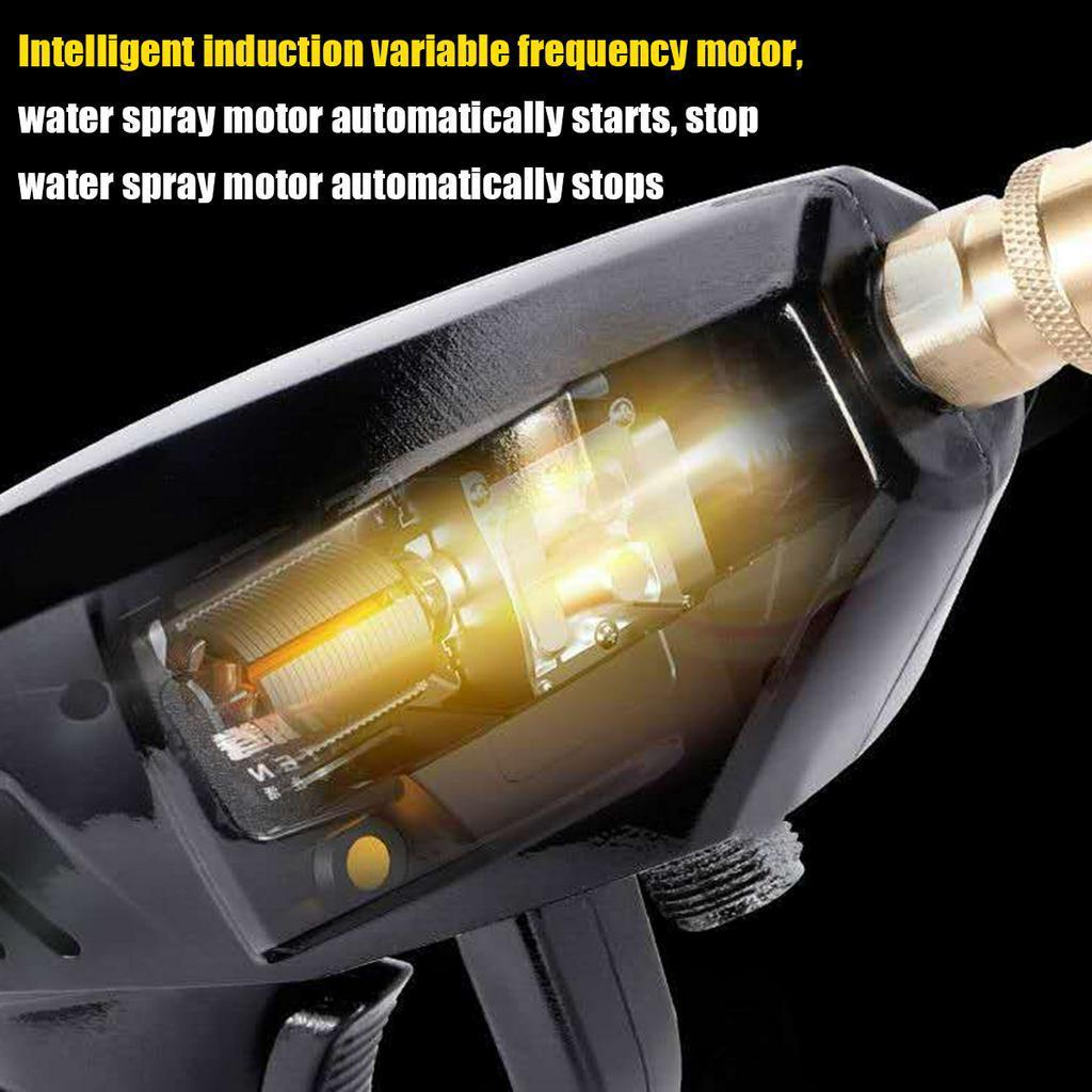 200W High Pressure Washer Machine Handheld Auto Spray Powerful Car Washer Garden Nozzle Water Pump 12V with 10000mAh Battery
