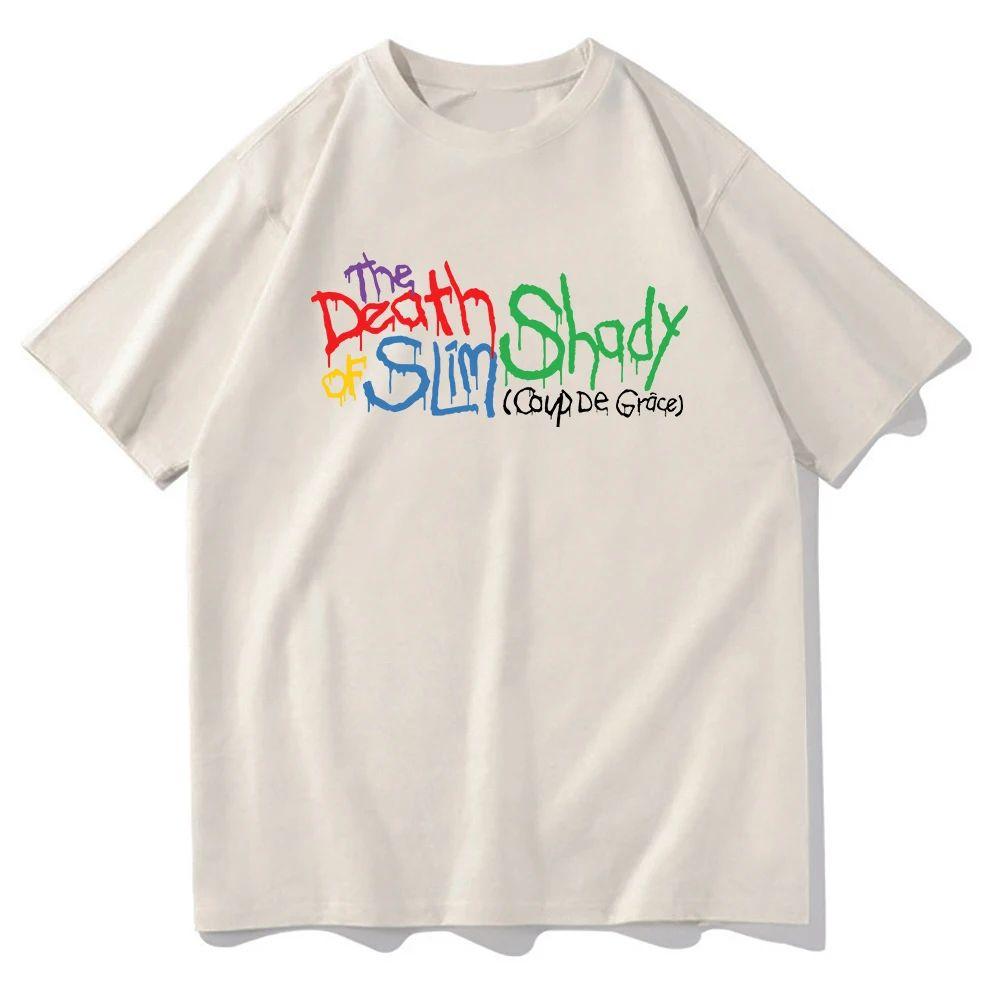 Eminem Smrt Slim Shadyho Tričko Móda Ženy Harajuku Hip Hop Retro Tričko Unisex Vysoce kvalitní Vintage Bavlněná Trička Topy