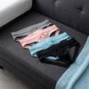 Comfortable T-back Men Hollow Thongs Crotch Opening Low Waist Men's Panties Underpants Transparent Male Briefs Summer