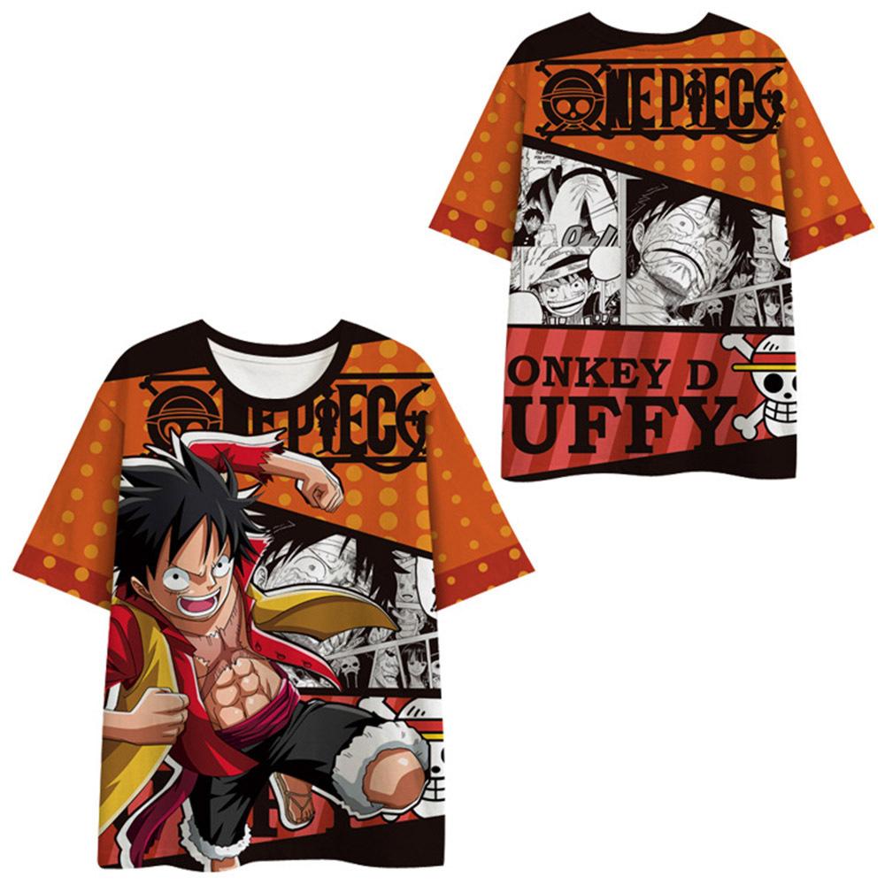 13 Colors ONE PIECE T Shirt for Men Women Summer Clothing Fitness O Neck Anime Man T-shirt for Male Oversized New Men T-shirts Tops