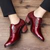 High-End-Marke Herrenschuhe aus echtem Leder Herrenschuhe für formelle Anlässe Herrenschuhe für die Hochzeit Rote High Heels Luxus Herren Business-Schuhe
