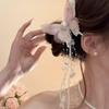 Lange Quaste Schmetterling Perlen Haarspange für Damen Feenhaftes Temperament Haarnadel Ideal für Geburtstagsfeiern