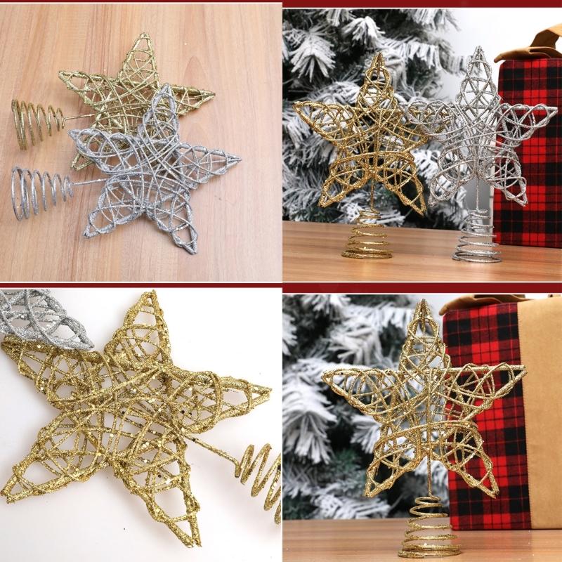 Festival Small Christmas Star Tree Toppers Star Christmas Tree Toppers Iron Crafted Festival Tree Accessory