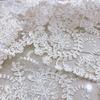 Embroidered Lace Fabric with Flower-like Patterns Suitable for Wedding Dresses Formal Gowns and Designer Clothing Fabrics