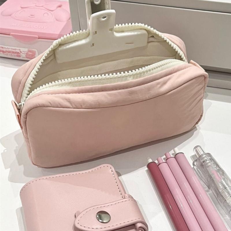 Trousse à stylos portable Grande capacité Trousse à crayons Boîte à crayons Pour gommes Règles Marqueurs Rangement