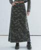 AVANDRESS Camouflage Long Denim Skirt Camo