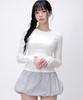 LIKE THE MOST Slim Basic Long Sleeve T-Shirt_White