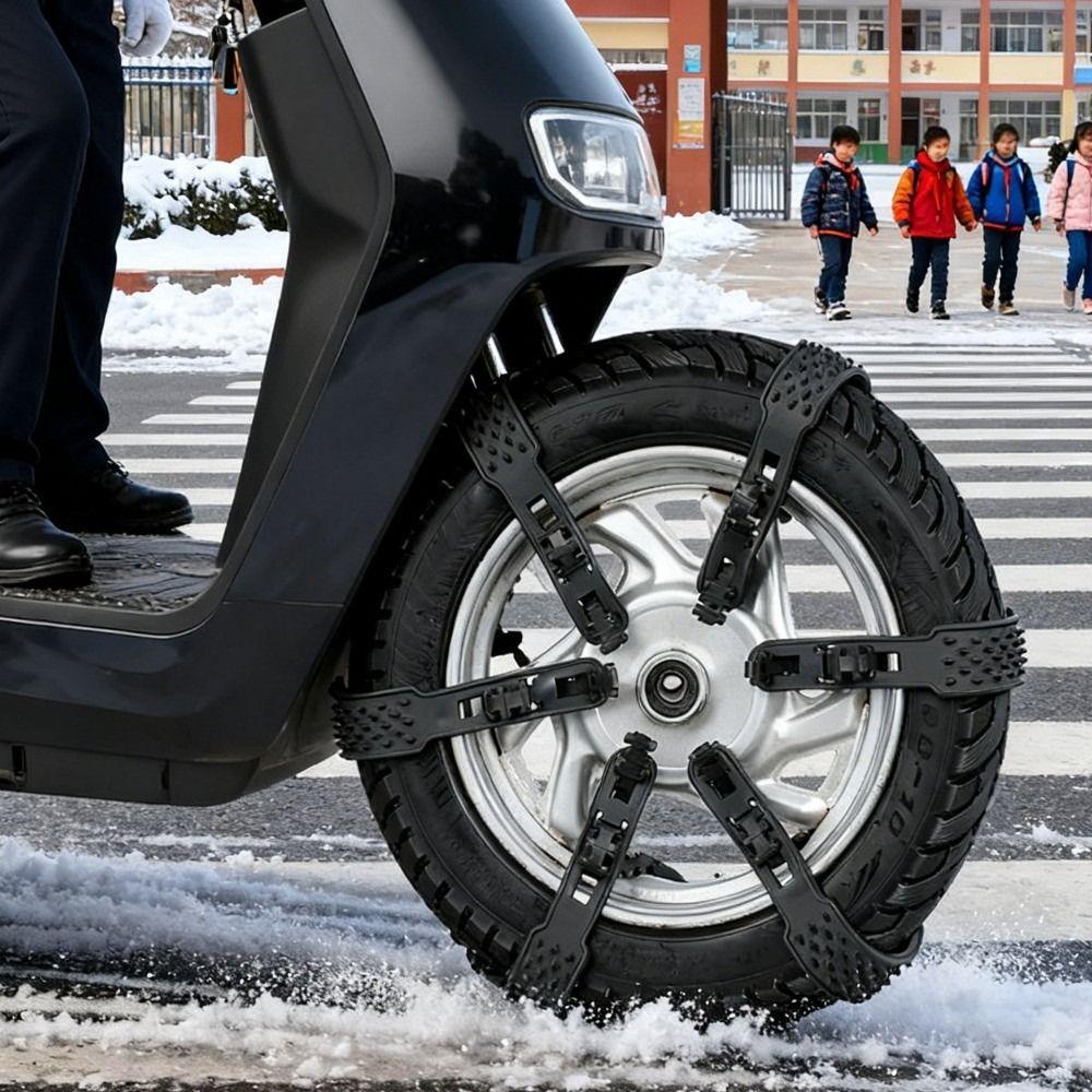 1/4/8 Stück Verschleißfeste Motorrad Schneeketten Reifenkette für Rad Elektroroller Moped