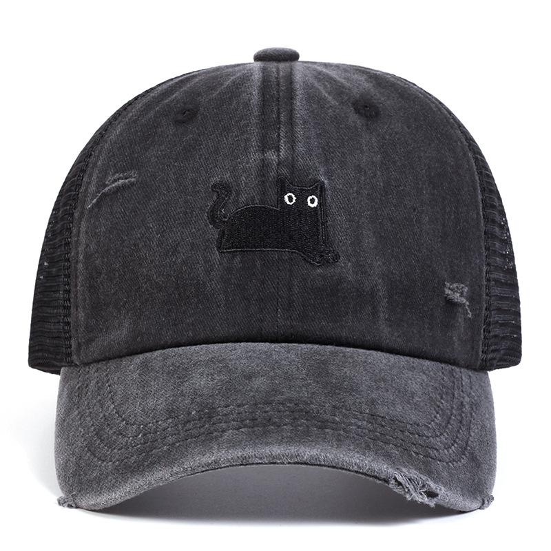 Unisex Cartoon Personality Embroidery Baseball Cap Spring Summer Outdoor Adjustable Sunscreen Hat