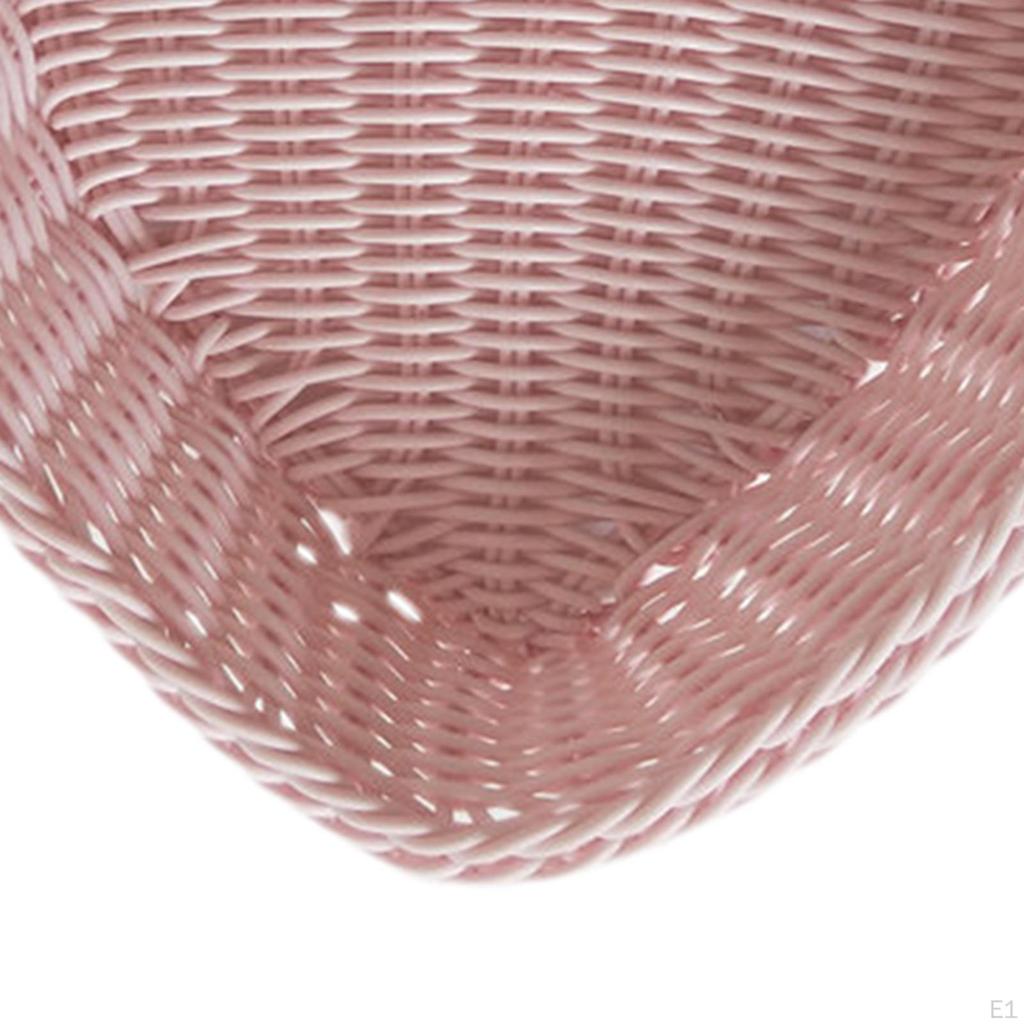 Umělý Ratanový Košík na Ovoce ve Tvaru Srdce Úložný Snack pro Domov