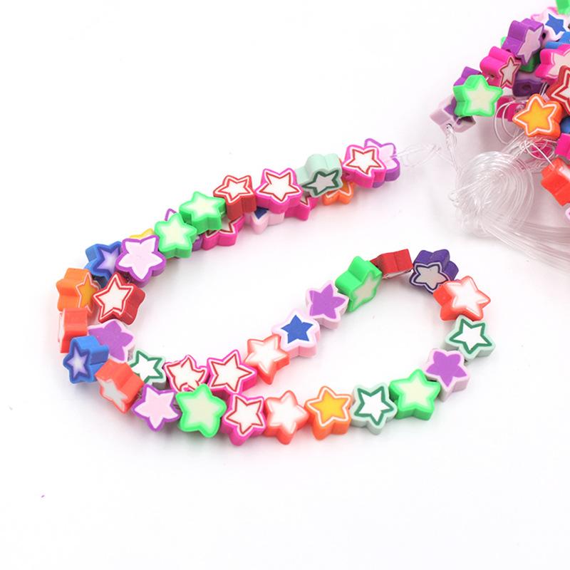 Soft Pottery Beads Beaded Handmade Materials Diy Jewelry Accessories Mobile Phone Chain Bead Separation Mixed Color Soft Pottery Loose Beads