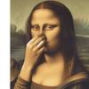 Mona Lisa Bathroom Art Painting Poster, Mona Lisa Oil Painting Canvas Wall Mural, Funny Bathroom Wall Decoration Poster 30x40cm