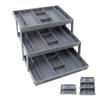 Drawer Organizer Long Lasting Multi Functional Various Sizes Containers Jewelry Organizer Tray Robust Folding Plastic for Home