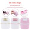 Gold-Rimmed Vacuum-Sealed Eyelash Glue Storage Jar