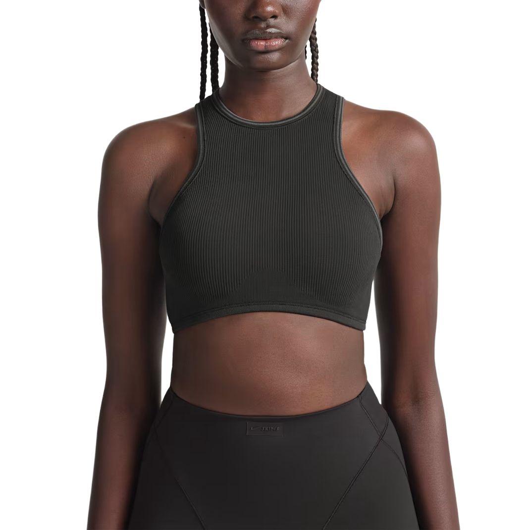 Nike × SKIMS Ribbed Seamless Breathable Lightweight Stretch Solid Sports Bra Women underwear BABRA9714W-OAR M