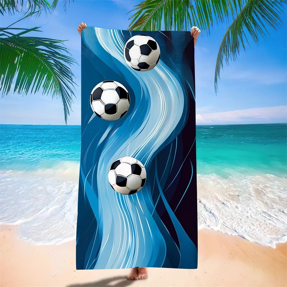 Wasserabsorbierendes Tragbares Fußball-Strandtuch für Erwachsene Europäisches, Amerikanisches Und Südamerikanisches Badetuch Digitale Druckerei Fabrik