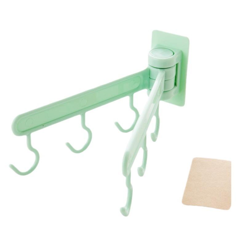 

Кухня Бытовая конфетные цвета многоцелевой вращающийся вискозный пластик ванная комната настенный крючок для двери полотенце подвесная стойка для хранения зелёный