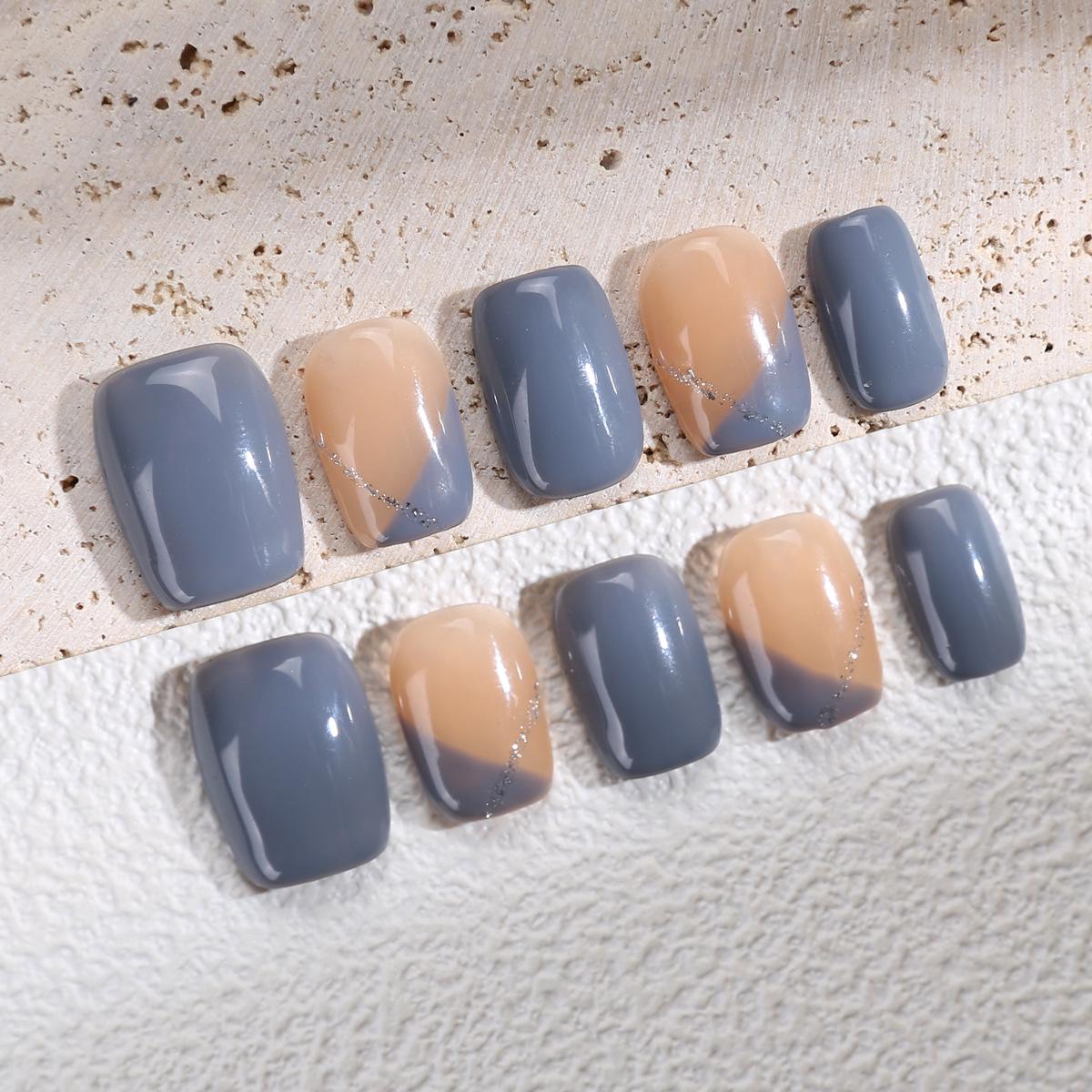 Handmade Wearable Nail Art Stickers: Long/Short Detachable - 10 Pieces