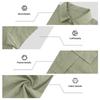 Men's Summer Linen Short Sleeve Shirt and Cargo Shorts Set Casual Lightweight Breathable Multi Pocket Two Piece Outfit