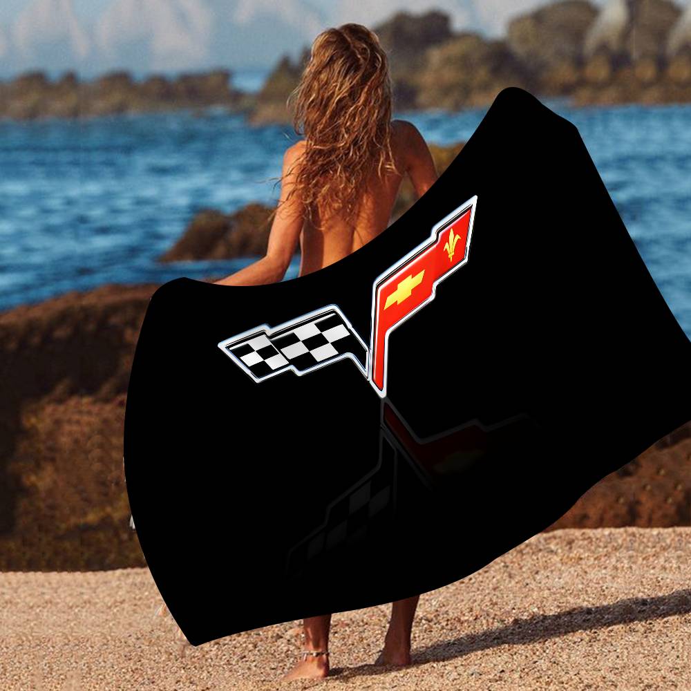 C-Corvette Sporty-American Anime Beach Swimming Towel Soft Absorbent Washcloth Children's Gifts for Kids Travel Camping Gym