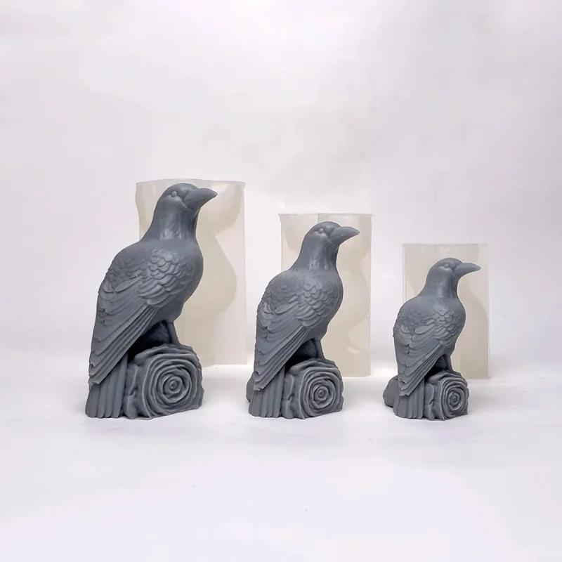Top Quality Small Branch Crow Silicone Candle Mold DIY Aromatherapy Gypsum Soap Resin Craft Mold