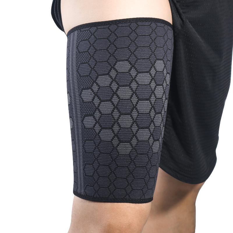 High-Elastic Breathable Knitted Nylon Sports Thigh Protector Cycling Basketball Football Anti-Thigh Muscle Strain Leggings