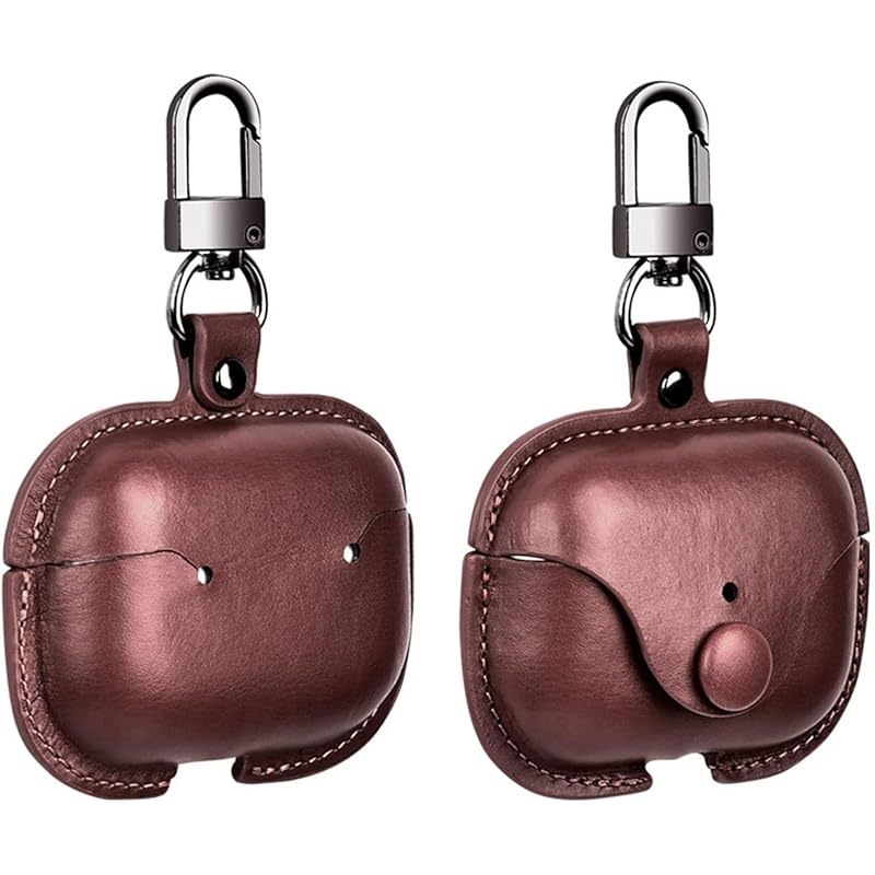 

AIYYXX Airpods4 case 4th generation (2024) airpods4 leather luxury genuine leather PU leather Full protection Can be charged while wearing led light