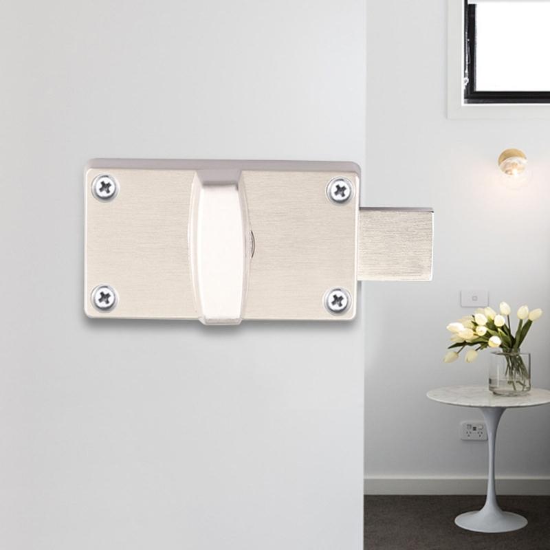 Public Privacy Lock with Indicator Quiet Sliding Bolt Lock For Toilet Partition Door Zincs Alloy Bathroom Security Lock