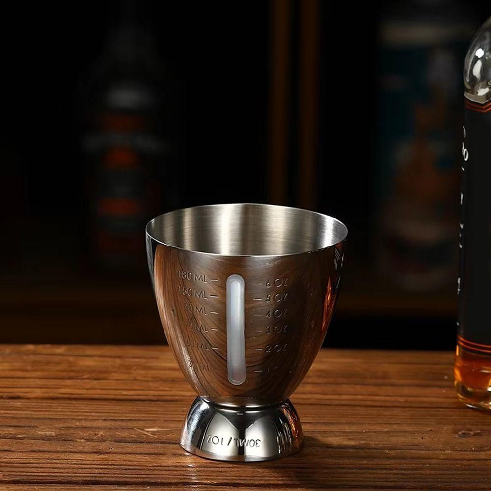 6 OZ/180 ML Eggs-Shaped Measuring Cup Stainless Steel Drink Spirit Jigger Measuring Tools