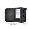 Portable AM FM SW1 SW2 Radio with Telescopic Antenna, Multiband Radio with 3.5mm Earphone Jack   Ideal for Home &