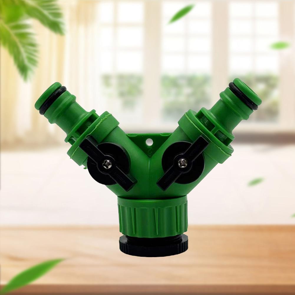 Y Shape Garden Hose Splitter 2/3 Way Threaded Faucet Pipe Connector Swivel Sub with Switch Quick Adapter for Garden Yard Irrigation Tools
