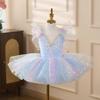 Kinder Ballettkleid Sieben Farben Mädchen Kinder Pailletten Prinzessinnenkleid Ballett Tutu Tanzkleidung Performance Tutu Röcke