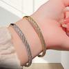 European and American Twist Full Diamond Bracelet Smooth Cross Wave Light Luxury Mobius Ring Gypsy Bracelet 2026