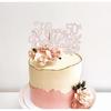Happy 50th Birthday Cake Topper - Rose Gold Glitter 50th Birthday Cake Decorating Supplies for Women, Cheers to 50 Years Decor for 50 Anniversary
