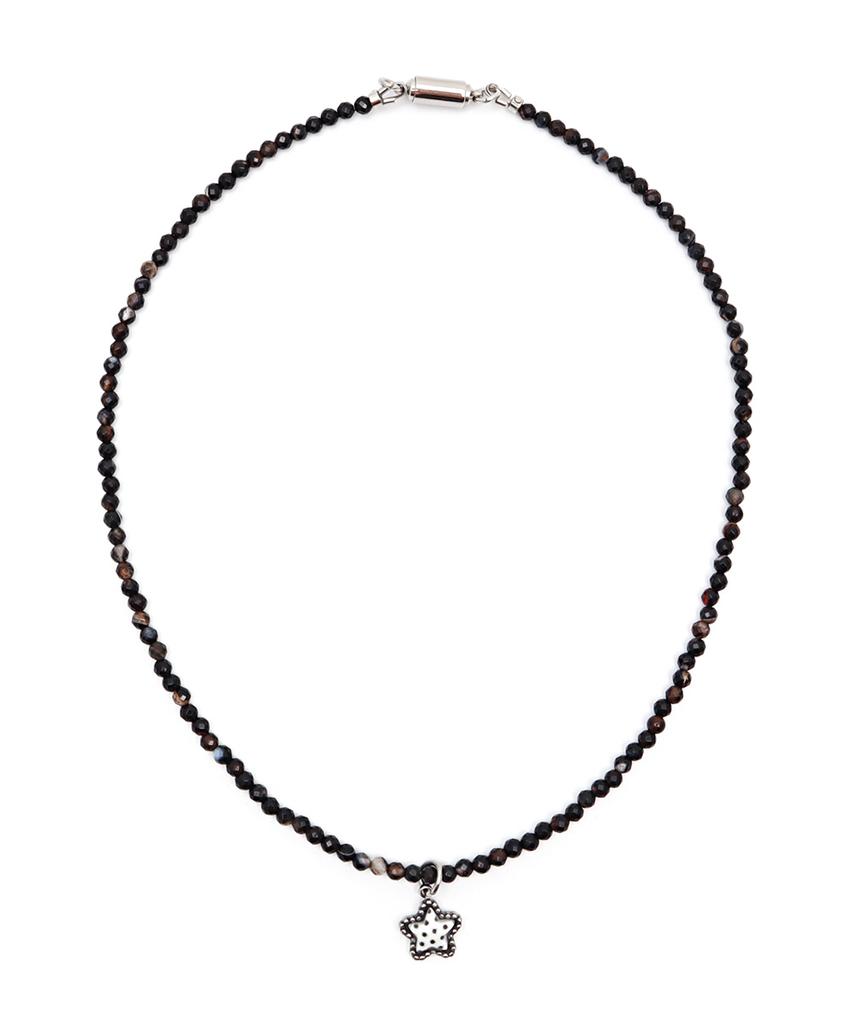 Polalita Black Cut Dot Star Slim Necklace (Plt-Nl-060_Bk)