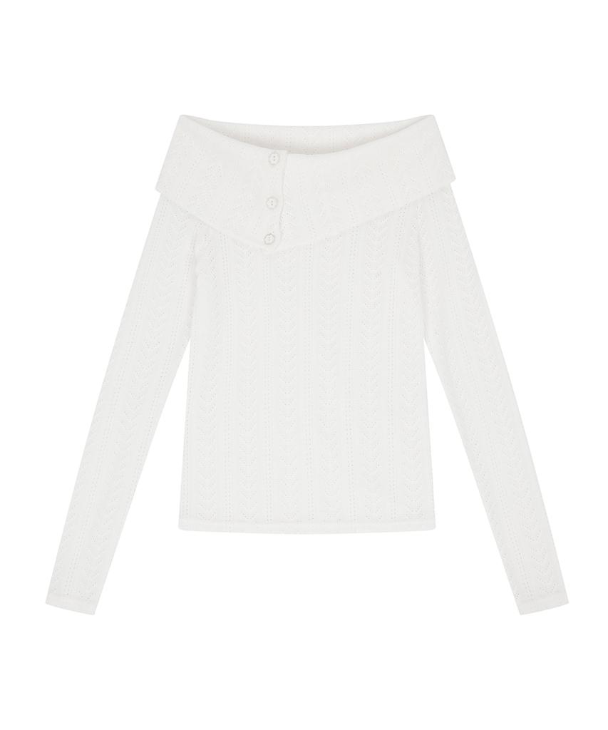 LUVISTRUE El Off-Shoulder Knit(White)