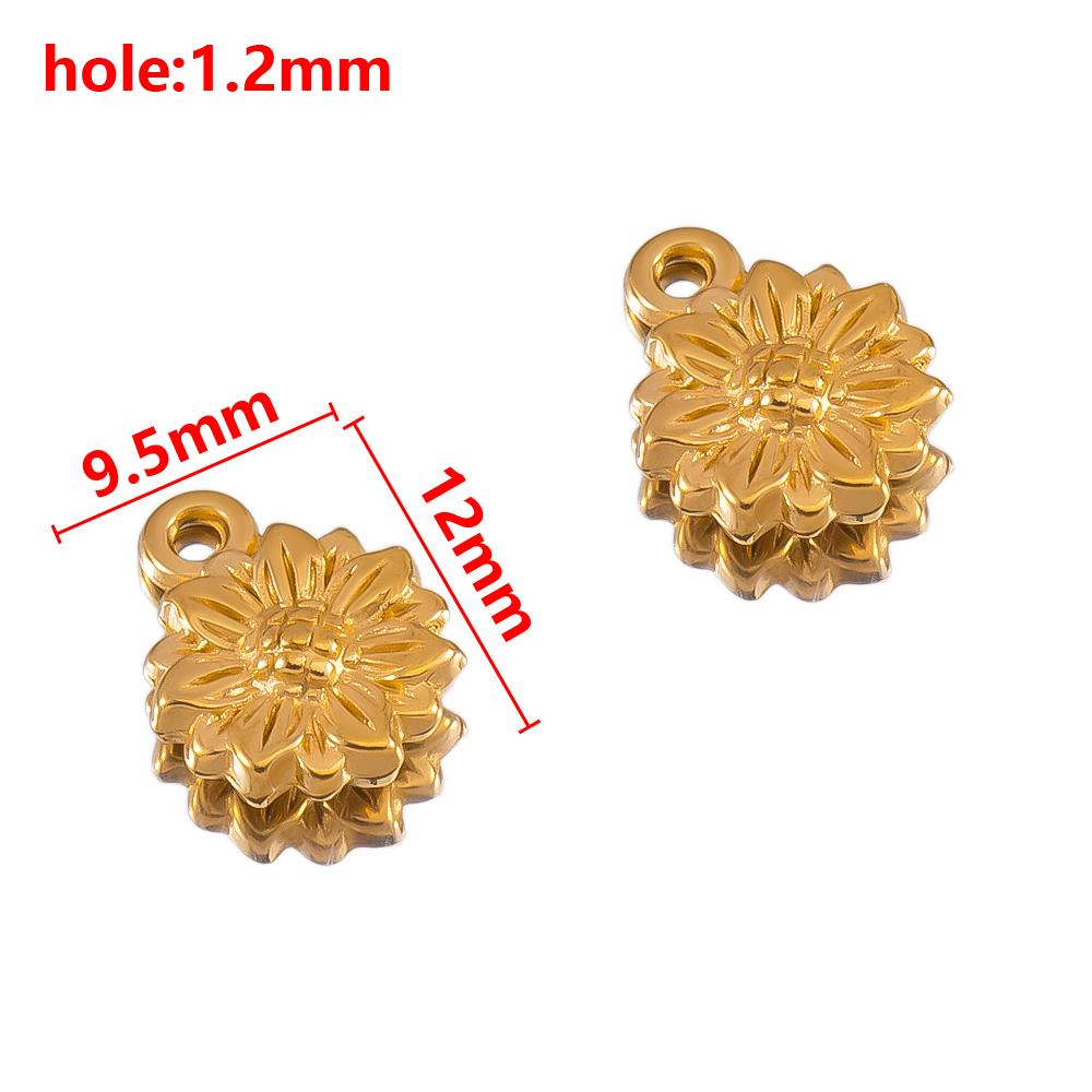2pcs Stainless Steel Gold Plated Ocean Star Flower Shell Moon Charms for DIY Boho Earring Jewelry Material Making Pendant Supply