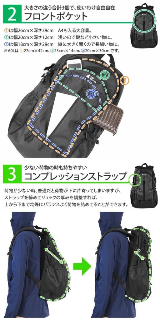 [LAD WEATHER] Backpack for Men and Women, Water-repellent and Stain-resistant, for Commuting, School, Hiking, and with USB Charging Port (Black)