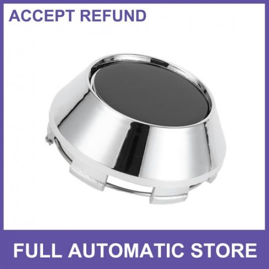 Single Wheel Center Hub Cap 69mm 272 Outside Diameter Black Silver Universal