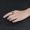 Copper CopperPlated Vintage Ring Oval 8x10MM Natural Tiger's Eye Stone Ring for Men Women Gift Luxury Rhodochrosite Jewelry