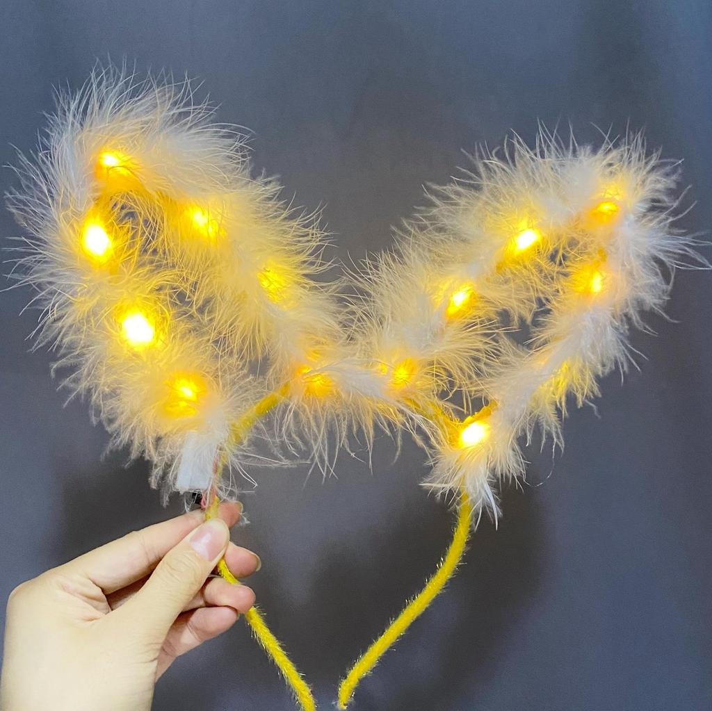 Luminous Feather Rabbit Ears Headband - Graduation Gift