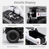 1:32er Maßstab Conqueror Polizeiauto Modellspielzeug Metallkarosserie Gummireifen Sound Licht Geländewagen Modelle für Kinder Hobby Ornamente