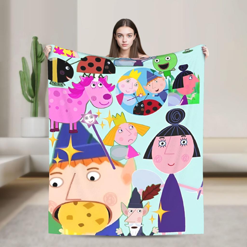 Ben And Holly'S Little Kingdom Blanket Plush Awesome Warm Throw Blanket For Bedspread Textile Decor