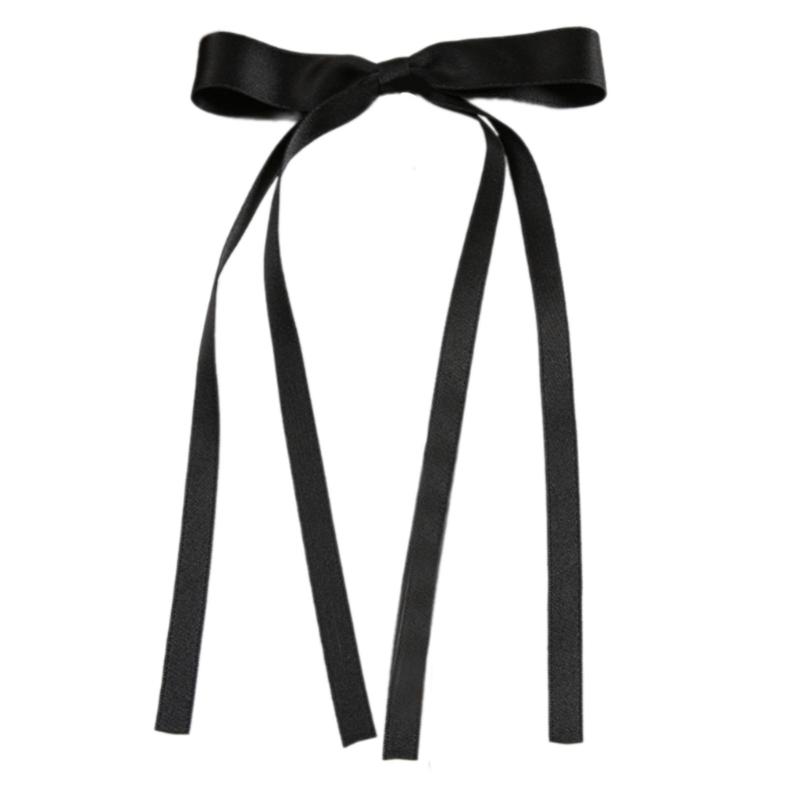 10PCS Soft Polyester Hair Barrettes Double Ribbon Bows Design Nonslip Duckbills Clip For Daily Use And Sports