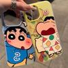 Crayon small new skin feeling jelly shell is suitable for iphone16 mobile phone case Apple 17promax cartoon protective case 13.