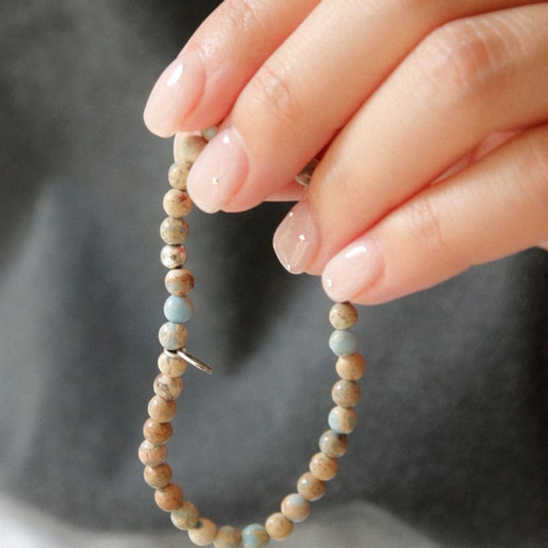 

J.Lauren [MADE] Agate Silver Ball Bracelet B01029 17~18cm