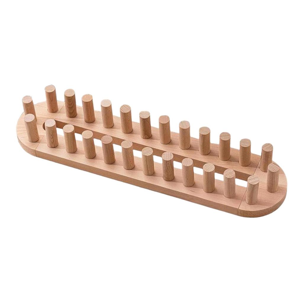 DIY Chunky Blanket Knitting Loom Kit Wood Peg Frame for Cozy Home Decor and Handcrafts Suitable for Hobbyists