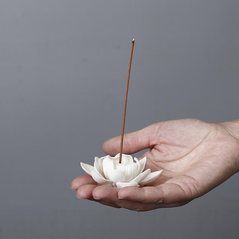 Lotus Incense Insert Household Agarwood Old Sandalwood Incense Incense Dispenser Ceramic Insert Incense Holder Incense Burner Incense Tray